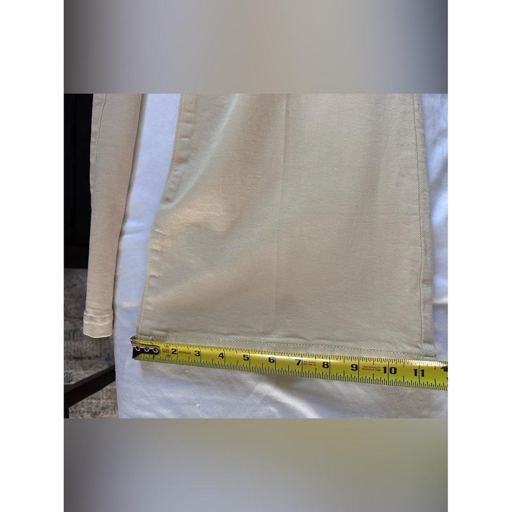 Pilcro Lace-Up Wide Leg Crop Pants Cream Hemp Cotton Blend Size 27 - Picture 12 of 12